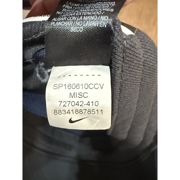 Nike Golf Blue Dri-FIT Adjustable Baseball Cap Hat One Size White Swoosh Logo - Picture 7 of 8